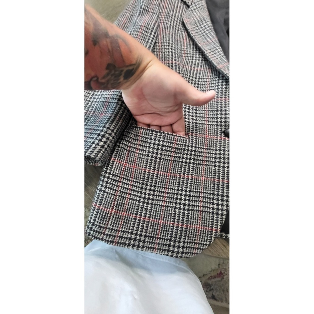 Vintage Brooks‎ Brothers Blazer Womens Size 10 Med Glen Plaid Houndstooth - Picture 6 of 13